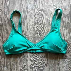 Aerie Scoop Neck Bikini Top in Teal NWOT